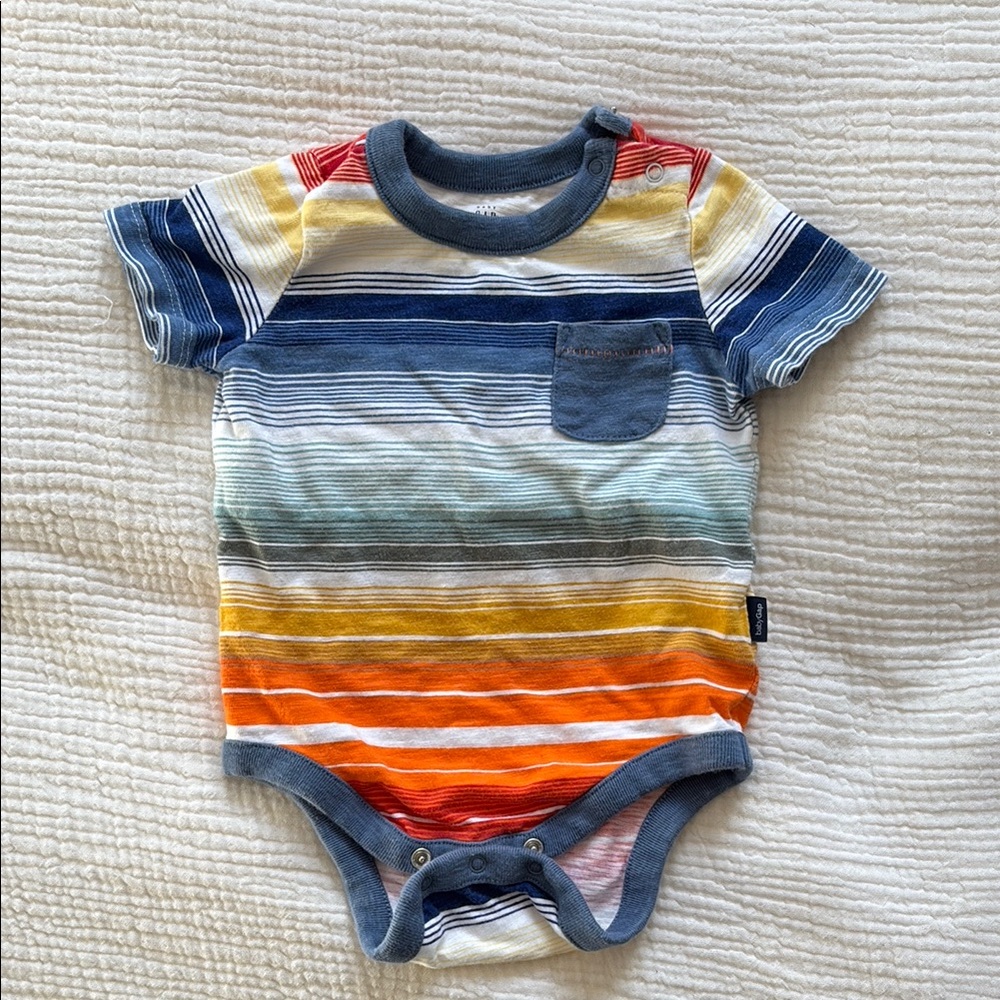 Striped Multicolor Kids One Piece